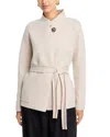 Sioni Belted Toggle Cardigan In Neutral