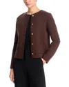Sioni Button Front Jacket In Brown