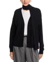 Sioni Cardigan & Scarf Set In Black