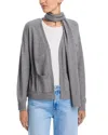 Sioni Cardigan & Scarf Set In Medium Heather Grey