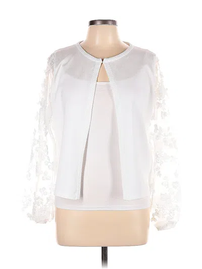 Pre-owned Sioni Cardigan Sweater In White