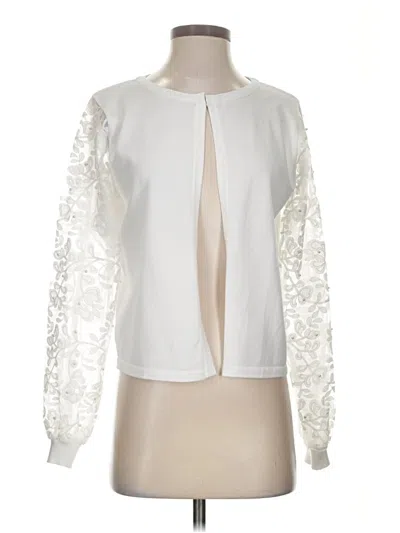 Pre-owned Sioni Cardigan Sweater In White