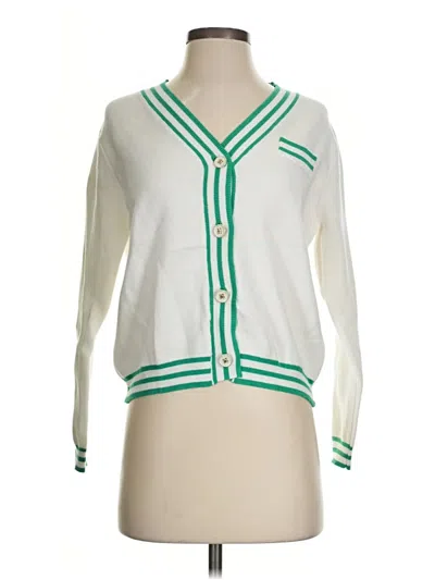 Pre-owned Sioni Cardigan Sweater In White