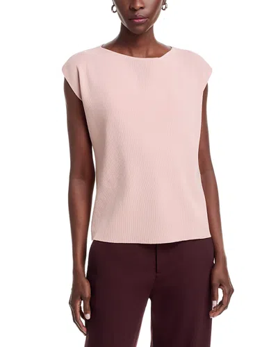 Sioni Drape Neck Cap Sleeve Sweater In Pink