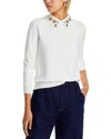 SIONI EMBELLISHED COLLAR SWEATER