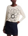 Sioni Embellished Dolman Sleeve Sweater In Winter White