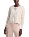 Sioni Faux Leather Toggle Cardigan In White