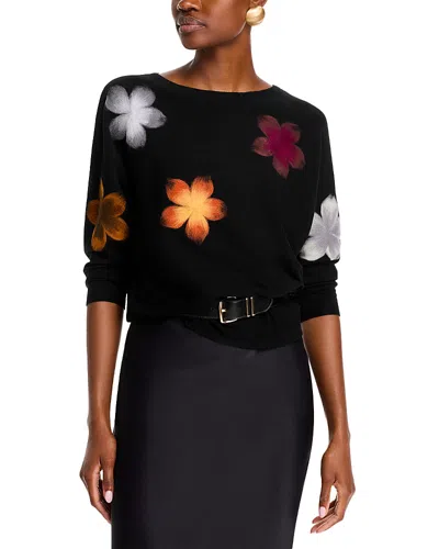 Sioni Floral Dolman Sleeve Sweater In Black ModeSens