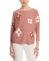 Sioni Floral Dolman Sleeve Sweater In Rustic Oak