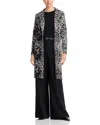 Sioni Jacquard Duster Jacket In Black
