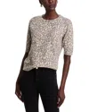Sioni Leopard Print Elbow Sleeve Sweater
