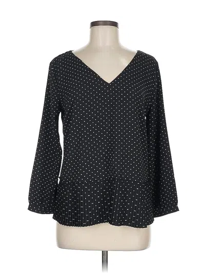 Pre-owned Sioni Long Sleeve Blouse In Black