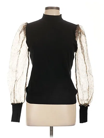 Pre-owned Sioni Long Sleeve Blouse In Black
