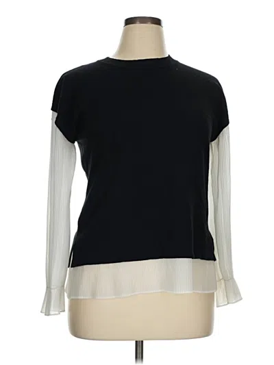 Pre-owned Sioni Long Sleeve Blouse In Black