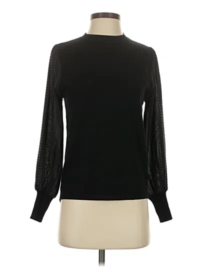 Pre-owned Sioni Long Sleeve Blouse In Black