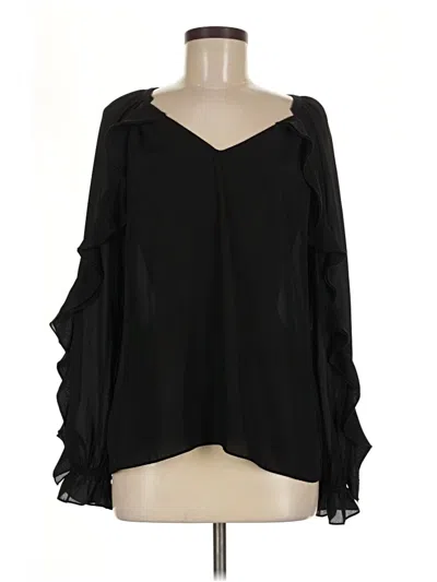 Pre-owned Sioni Long Sleeve Blouse In Black