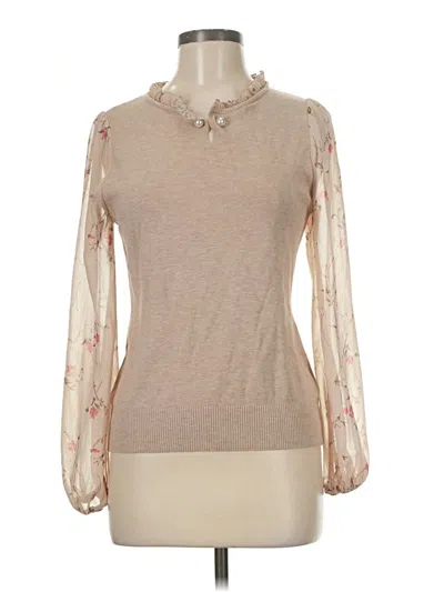 Pre-owned Sioni Long Sleeve Blouse In Brown
