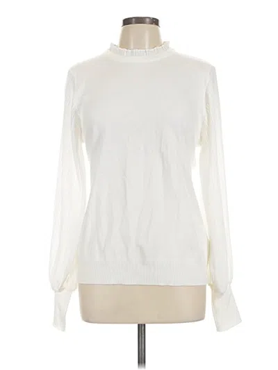 Pre-owned Sioni Long Sleeve Blouse In Ivory