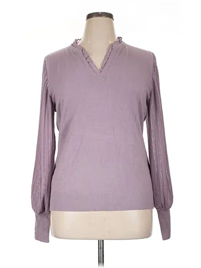 Pre-owned Sioni Long Sleeve Blouse In Purple