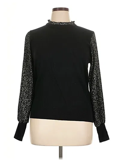 Pre-owned Sioni Long Sleeve Top Black Turtleneck Tops