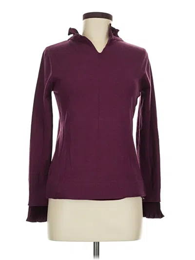 Pre-owned Sioni Long Sleeve Top Burgundy Turtleneck Tops