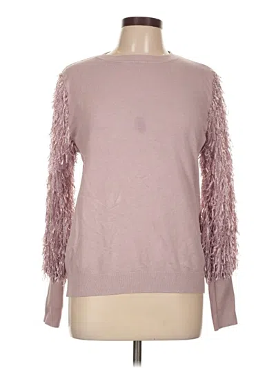 Pre-owned Sioni Long Sleeve Top Pink Crew Neck Tops