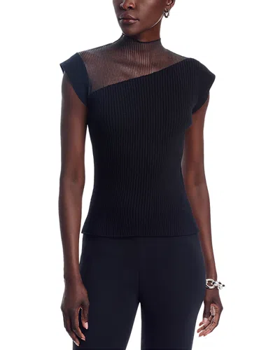 Sioni Mesh Inset Ribbed Sweater