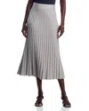 Sioni Pleated Midi Skirt In Gray