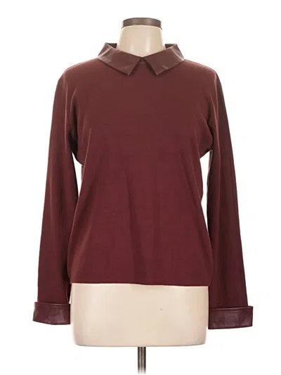 Pre-owned Sioni Pullover Sweater In Burgundy