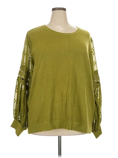 Pre-owned Sioni Pullover Sweater In Green