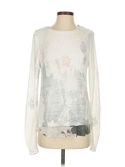 Pre-owned Sioni Pullover Sweater In White