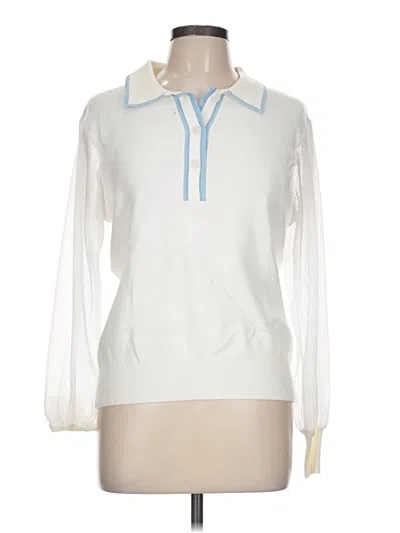 Pre-owned Sioni Pullover Sweater In White