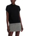 Sioni Ruffled Mock Neck Sweater In Black