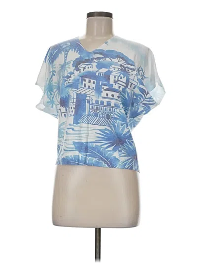 Pre-owned Sioni Short Sleeve Blouse In Blue