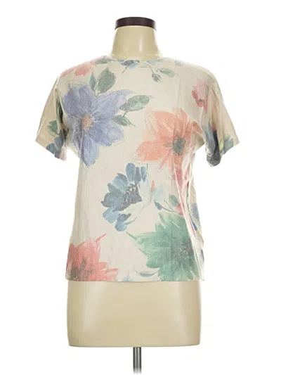 Pre-owned Sioni Short Sleeve Blouse In Ivory