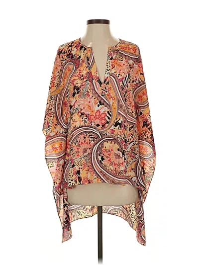 Pre-owned Sioni Short Sleeve Blouse In Orange