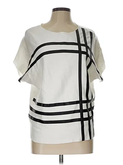 Pre-owned Sioni Short Sleeve Blouse In White