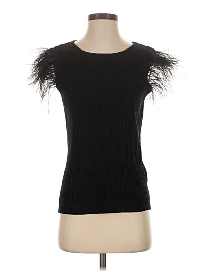 Pre-owned Sioni Short Sleeve Top Black Boatneck Tops