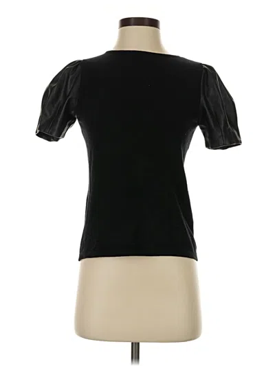 Pre-owned Sioni Short Sleeve Top Black Sweetheart Neckline Tops