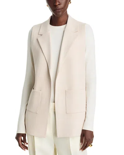 Sioni Siono Faux Suede Front Sweater Vest In Neutral