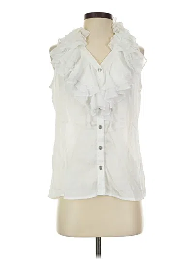 Pre-owned Sioni Sleeveless Blouse In White