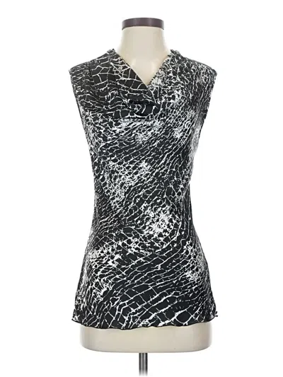 Pre-owned Sioni Sleeveless Top Silver V-neck Tops
