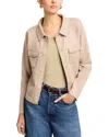 Sioni Snap Front Jacket In Linen Metallic