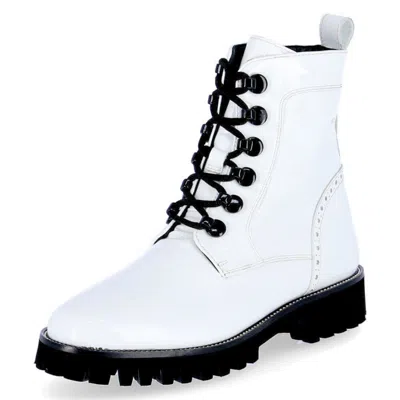 Pre-owned Sioux Women's Ankle Boot Chukka Boots Doloreta-704 Patent White Sale