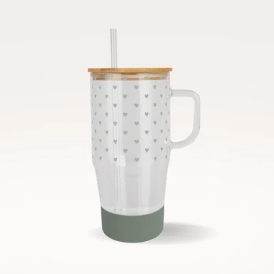 Sip Sip Hooray Sage Mini Hearts Tumbler & Boot Set In Green