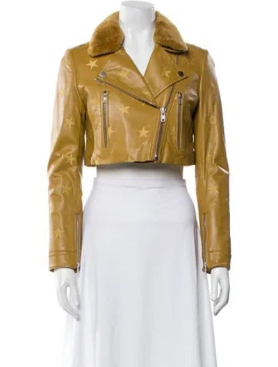 Pre-owned Sipos New York Biker Jacket In Orange