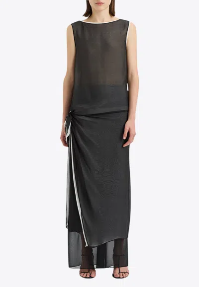 Sir Adrienne Layered Cover-up Dress In Black