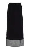 Sir Adrienne Silk Midi Skirt In Black