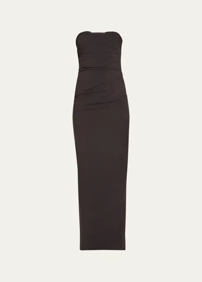 Sir Alba Strapless Gown In Black