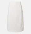 Sir Womens Ivory Alessandra Embroidered Linen Midi Skirt Xs In White